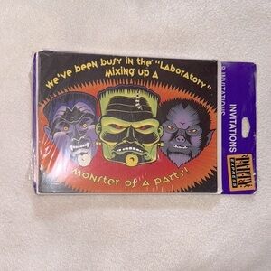 Halloween Monster Party Invitations ~ Bundle 3 Items to Save 30% Off a Purchase